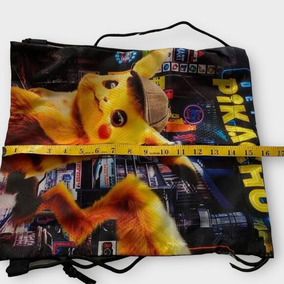 Pikachu Drawstring Nylon Backpack NIP - Picture 4 of 4